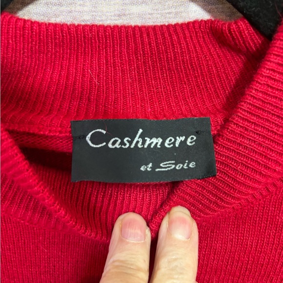 Cashmere Et Soie Womens Knit Pullover Sweater Top Size EUC Large I1 - Picture 2 of 5